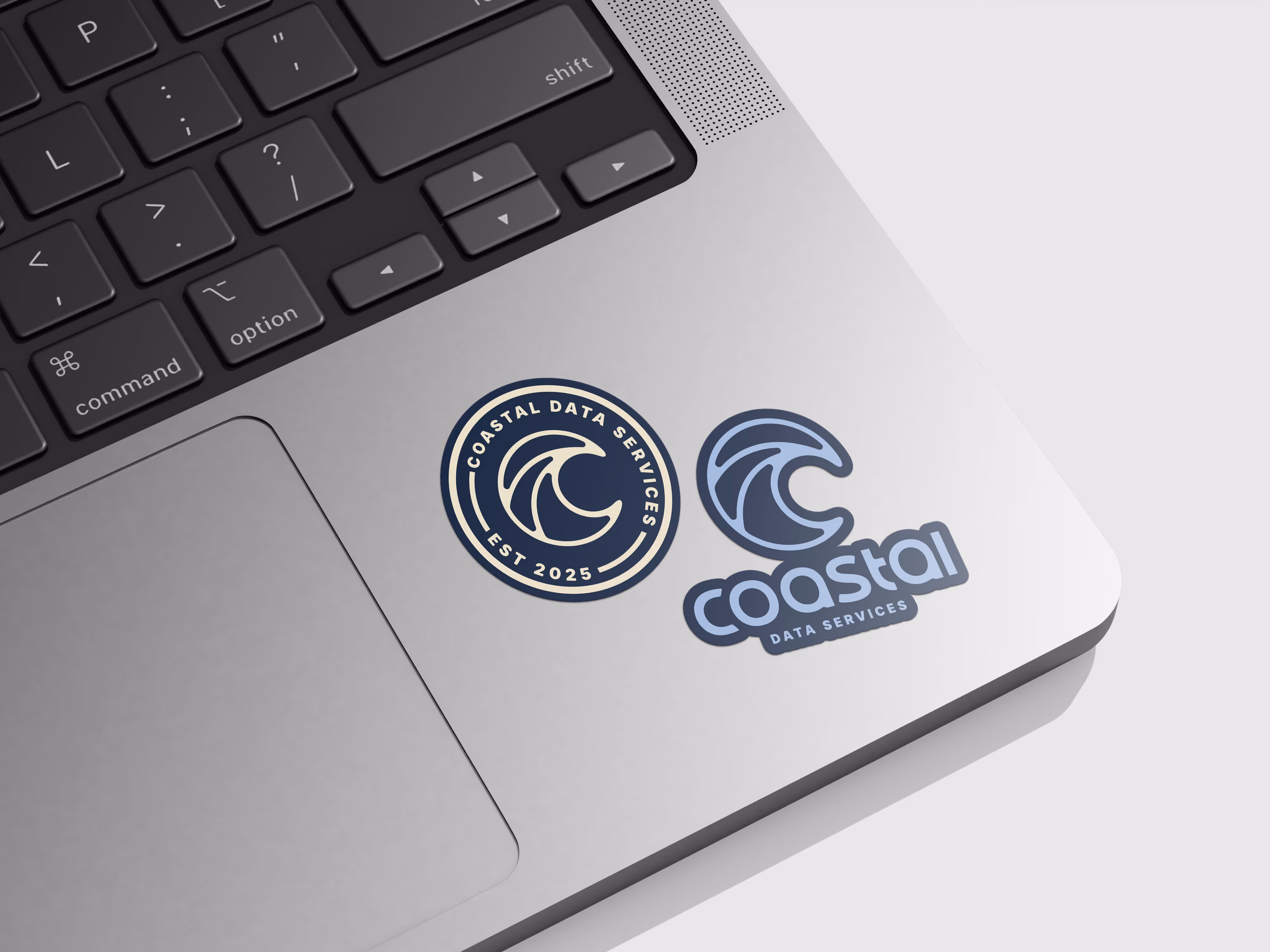 data services government brand logo design beach coastal coast ocean waves analytics 