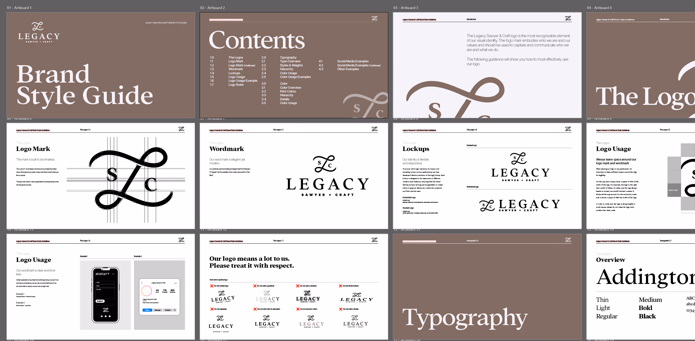 legacy sawyer and craft brand and logo design by ten10 creative black missouri