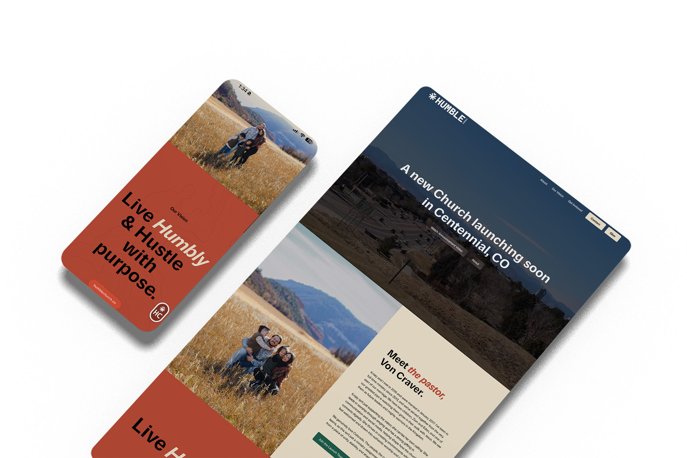 Humble Church Branding Logo Design and Web Design by Ten10 Creative Cody Woodlee