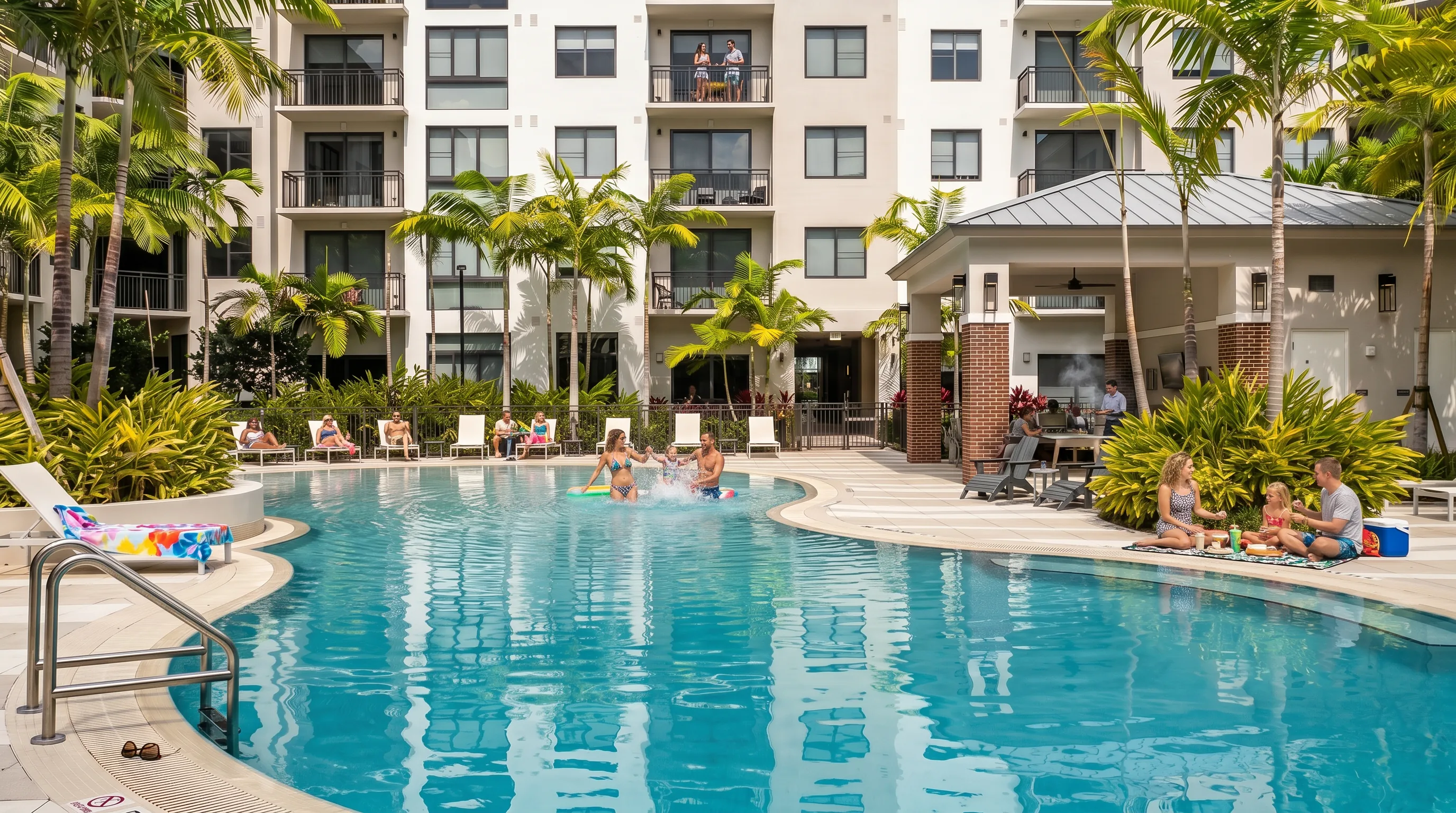 Resort-style pool at a TM Realty Services community
