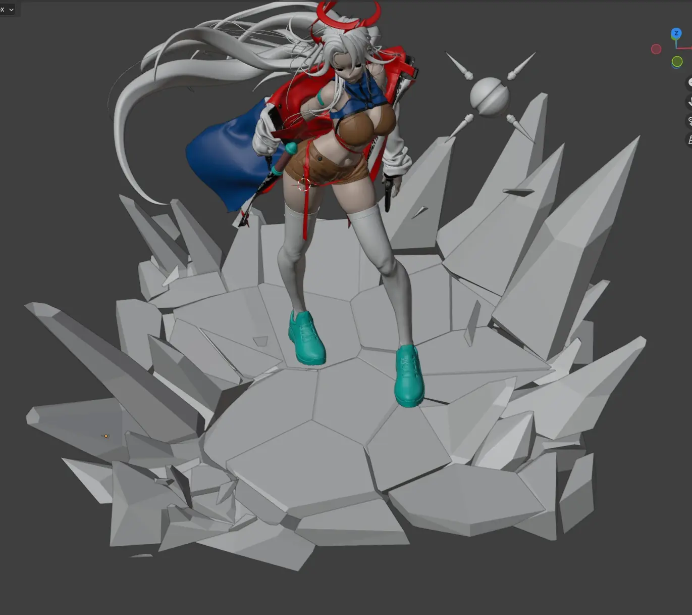 turntable base created using cell fracture