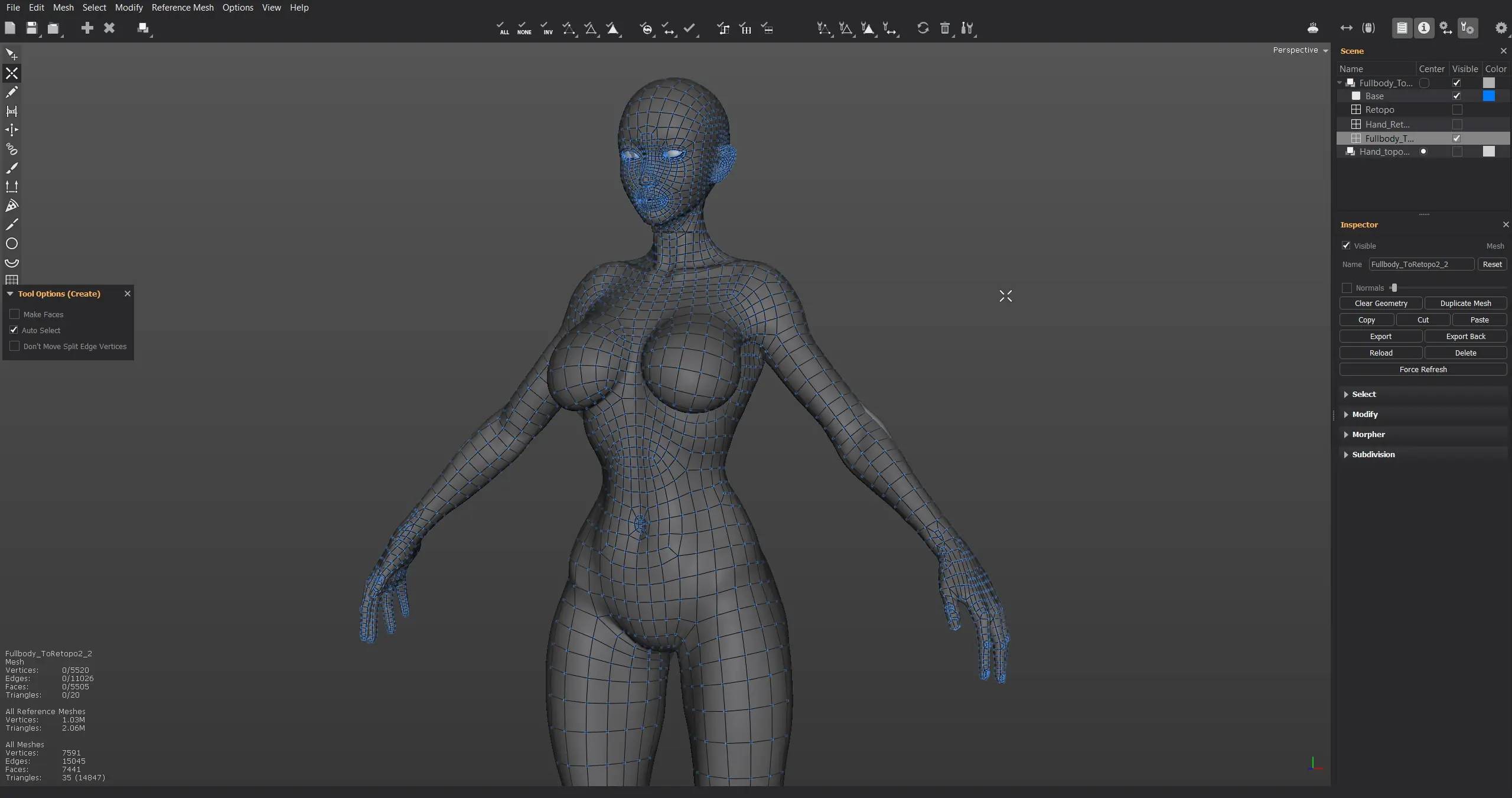 finished retopo