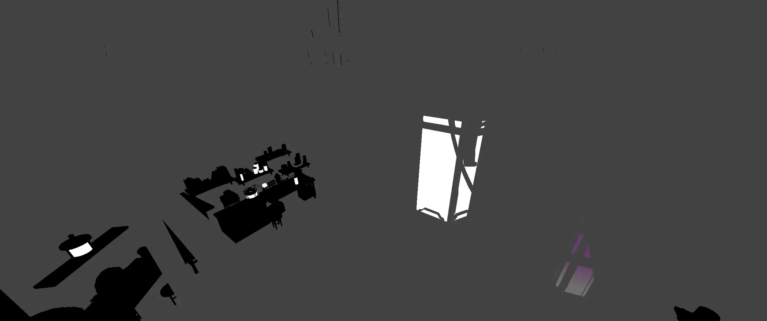 b/w mask - shelf