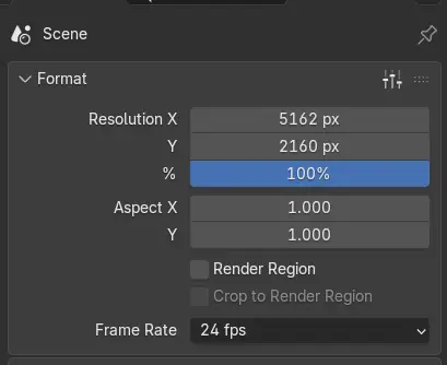 blender resolution settings