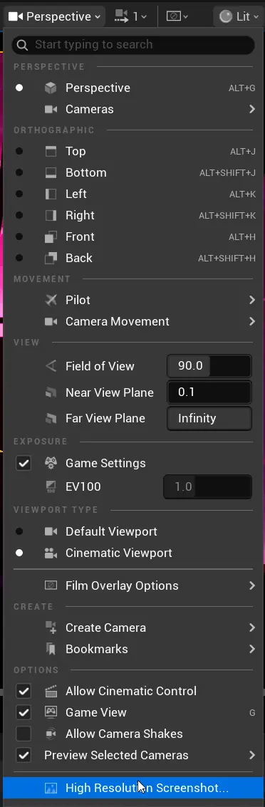 high resolution screenshot button