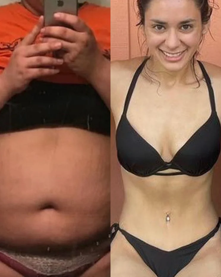 Client transformation showing fat loss and improved physique results from coaching