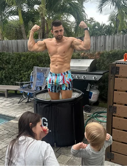 Fitness coach Josh practicing recovery and staying active at home as part of a balanced lifestyle