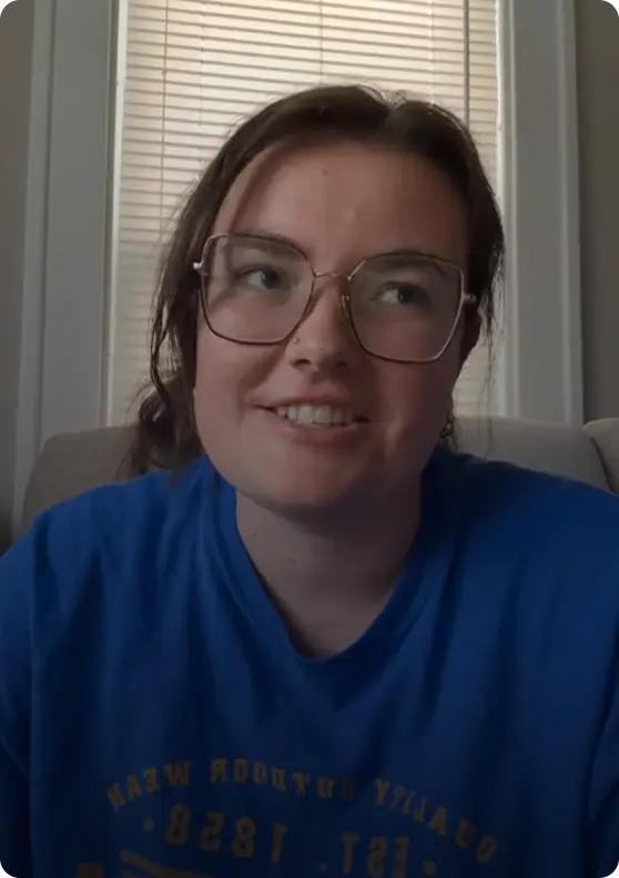 Customer video testimonial discussing weight loss results and coaching support
