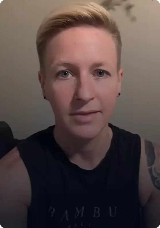 Real client video testimonial explaining results from online fitness coaching program