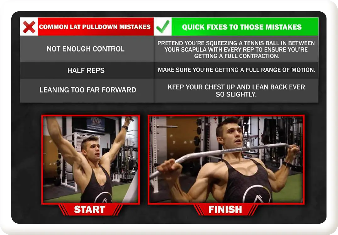 Josh showing how to do a Lat Pulldown in the gym