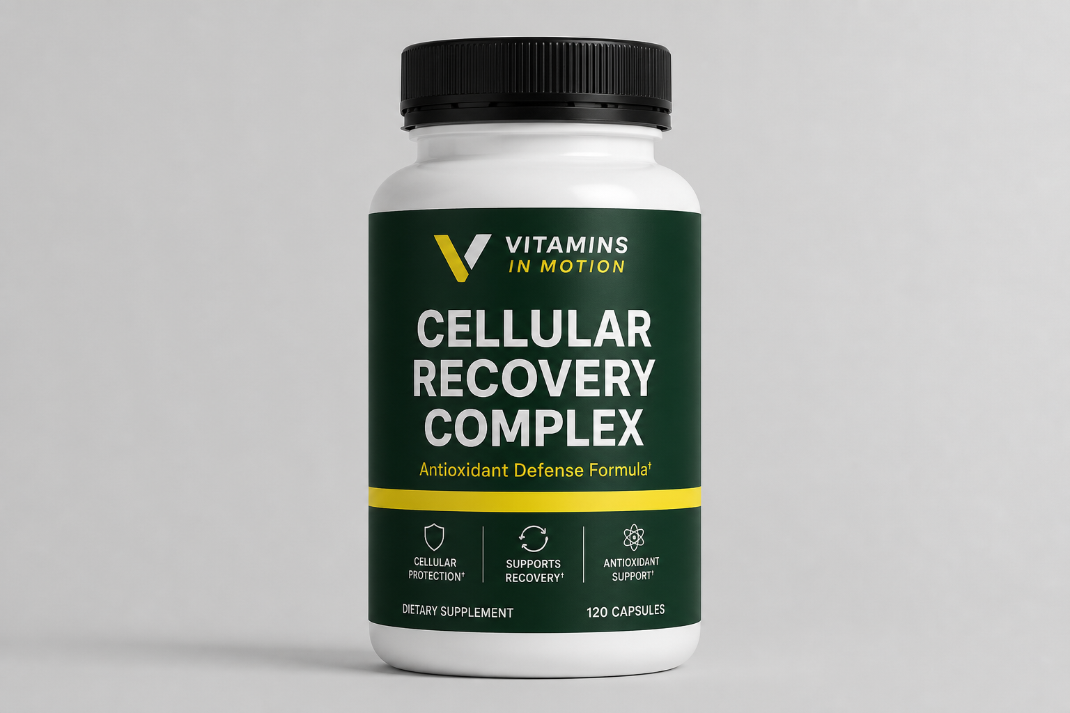 Vitamins in Motion Cellular Recovery Complex supplement bottle