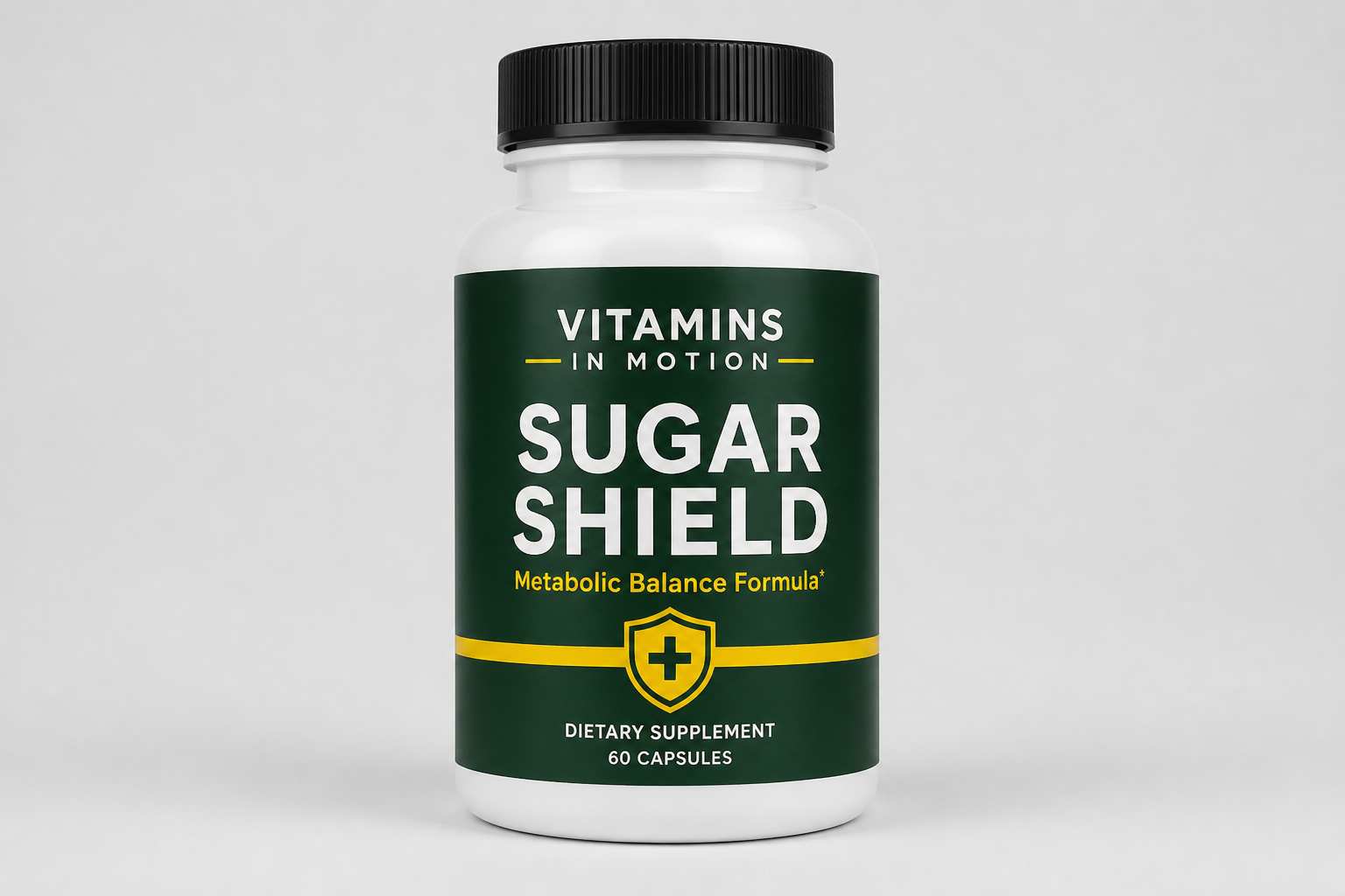 Vitamins in Motion Sugar Shield supplement bottle