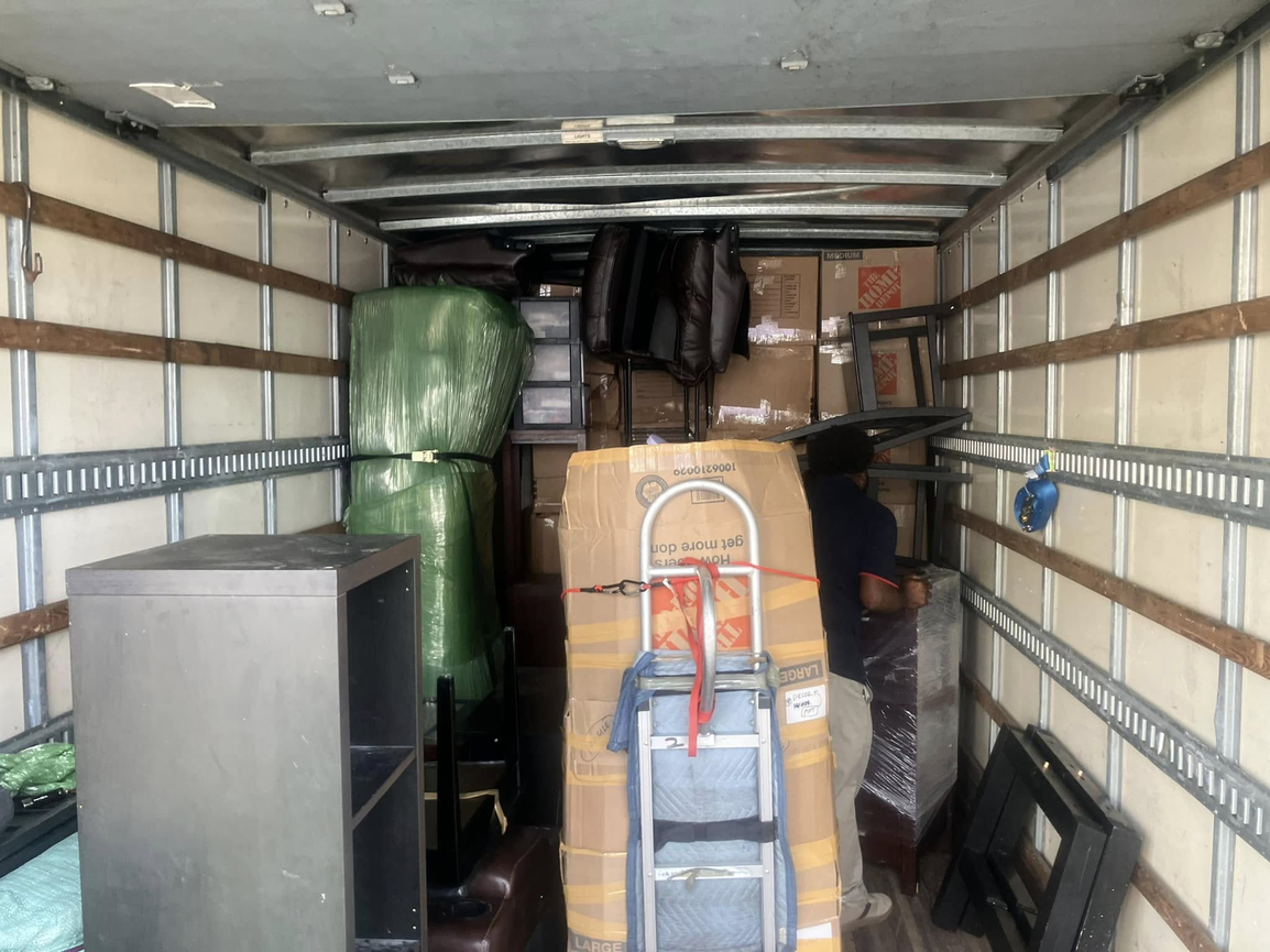 moving & storage service: loading a truck