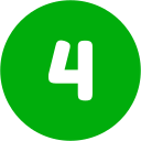 White number 4 inside a green circle.