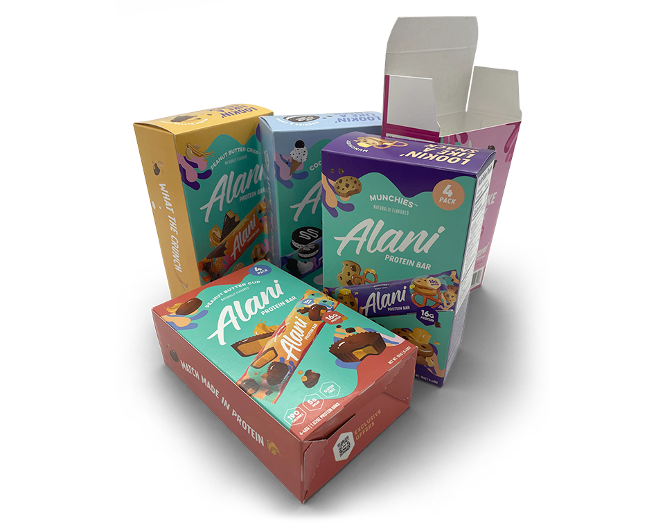An image of printed snack boxes.
