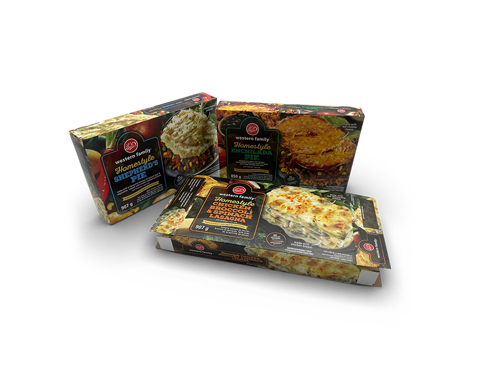 An image of standard printed food boxes.