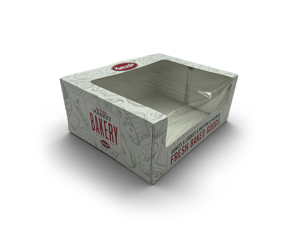 An image of a window-patched pastry box.