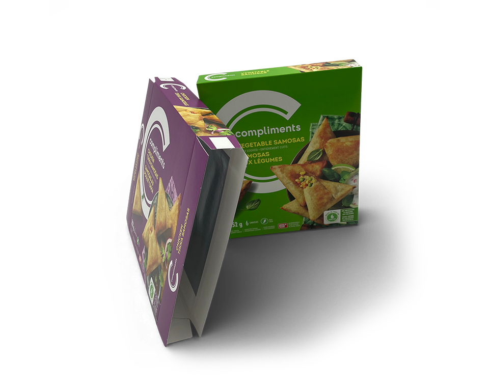 An image of printed microwavable food boxes.