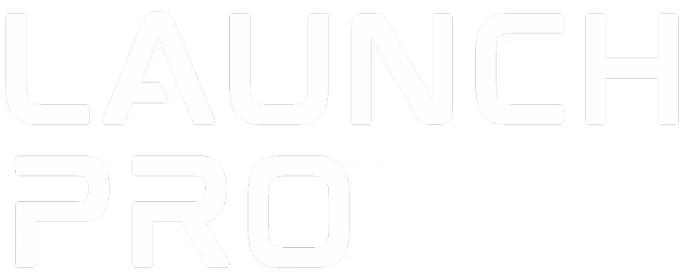 Stylized white text reading 'LAUNCH PRO' on a transparent background.