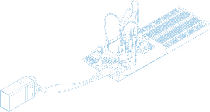 Technical line drawing of an electronic circuit board connected to a motor with multiple components and wiring.