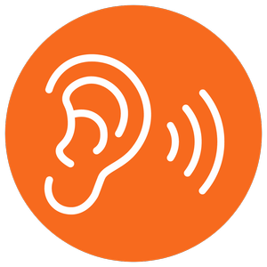 Hearing and listening support services icon