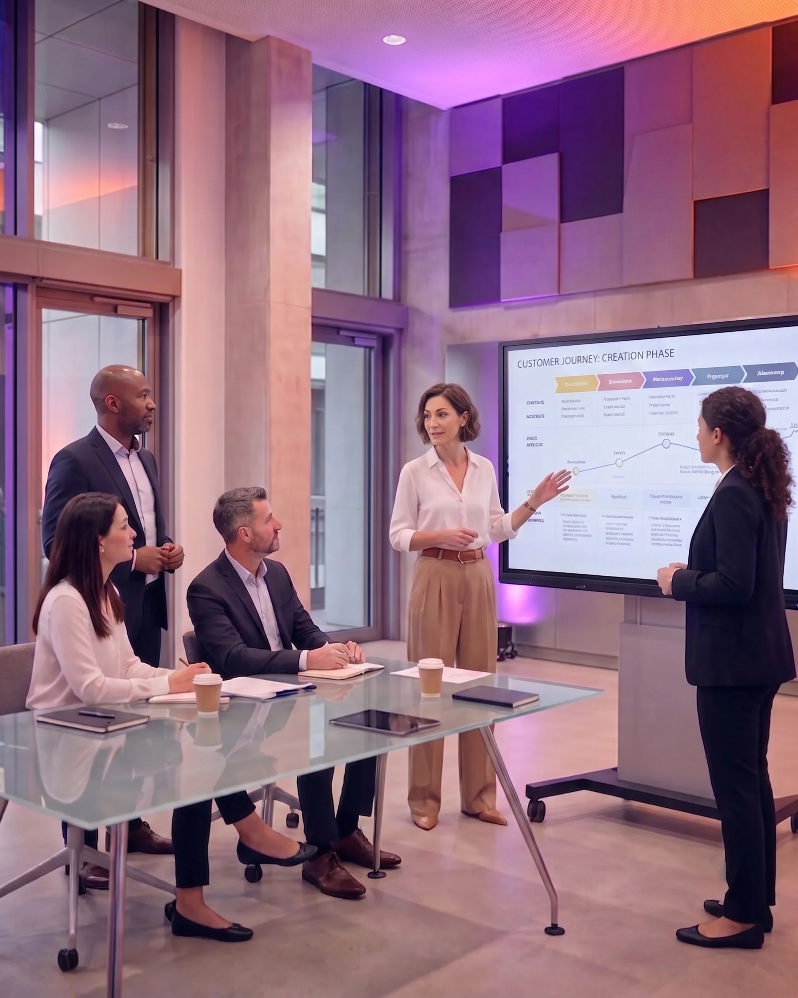 Executives in an in-company customer experience training session.
