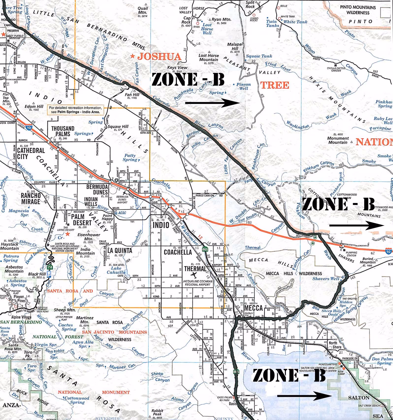 IBEW Local 440 Zone B jurisdiction map