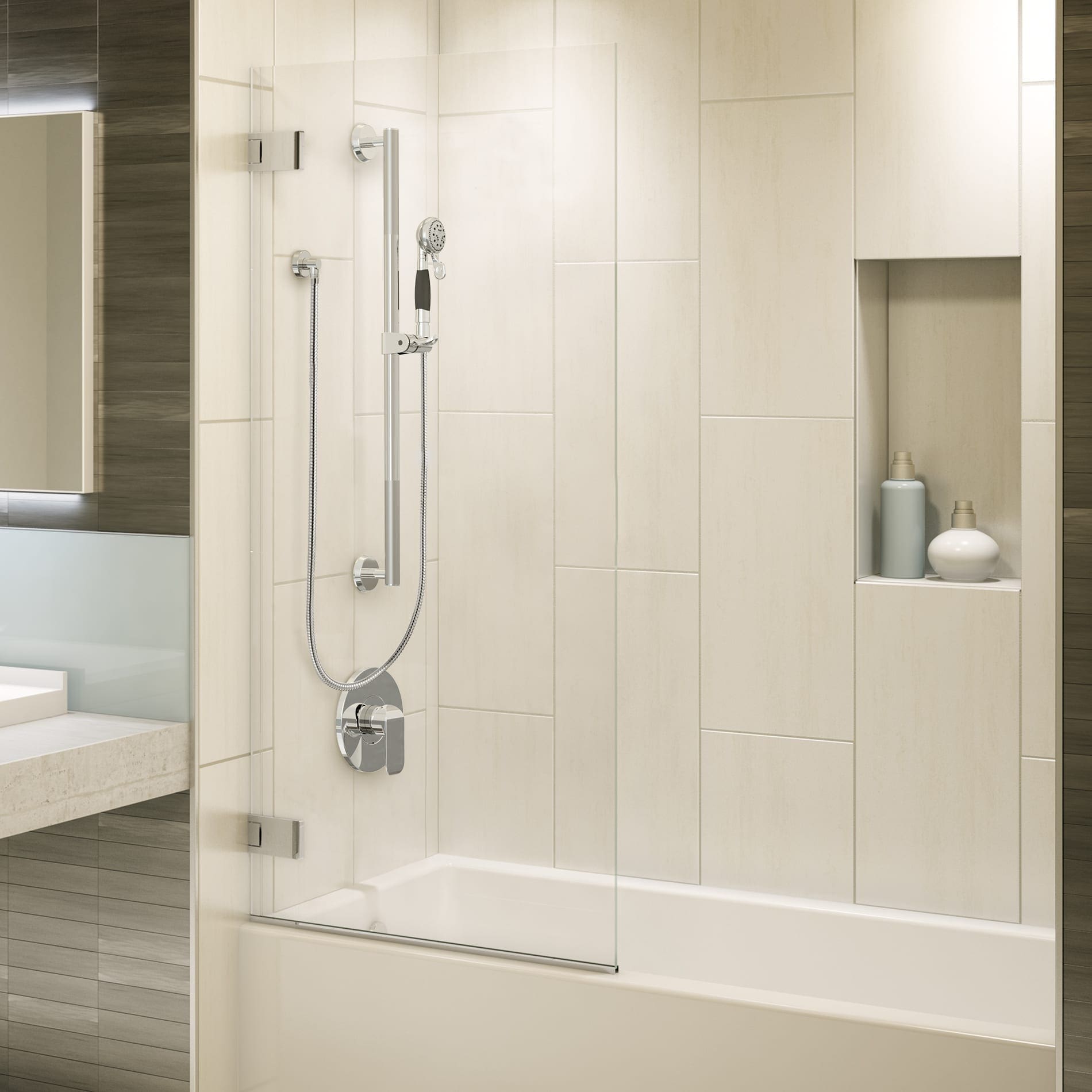 Ensemble de barre d’appui / à glissière ADA