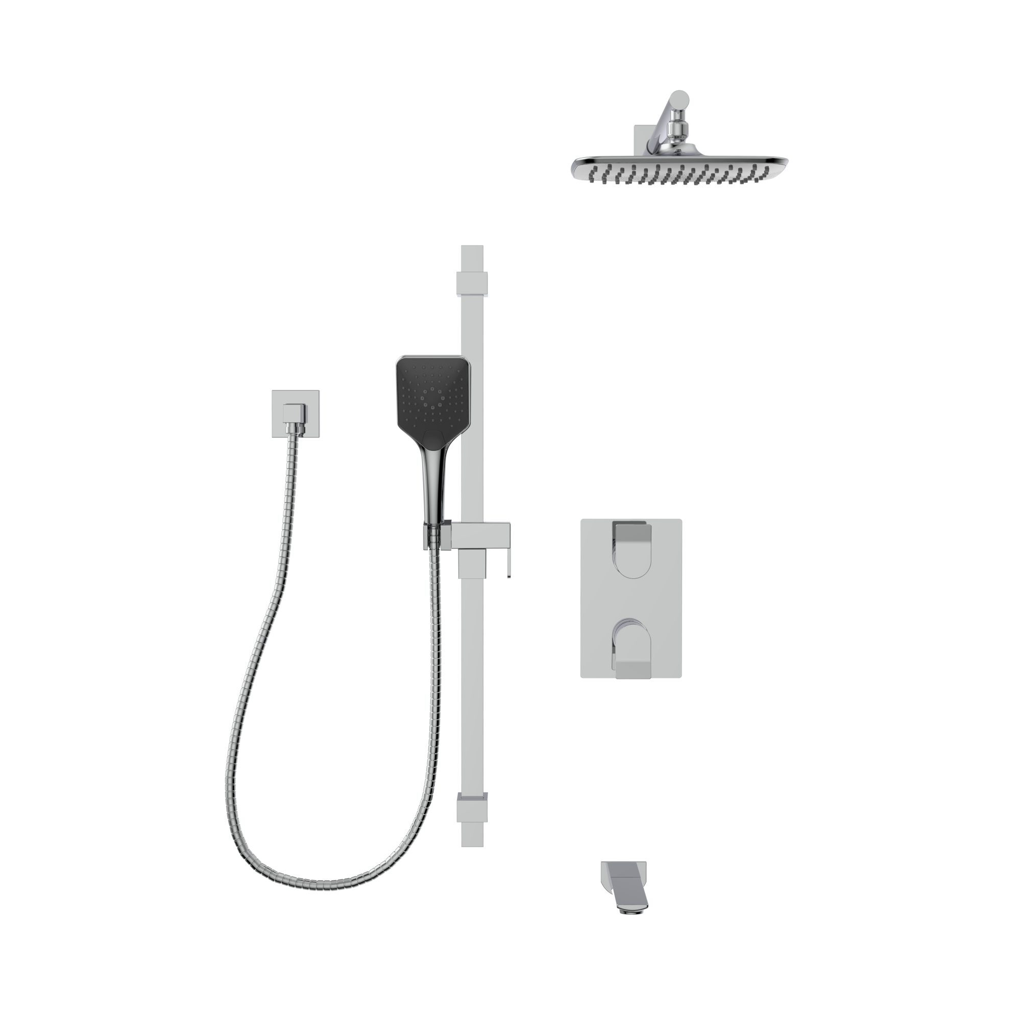 Kit: Bathtub / Shower Faucet - Trim for Thermostatic 3-way Diverter Valve