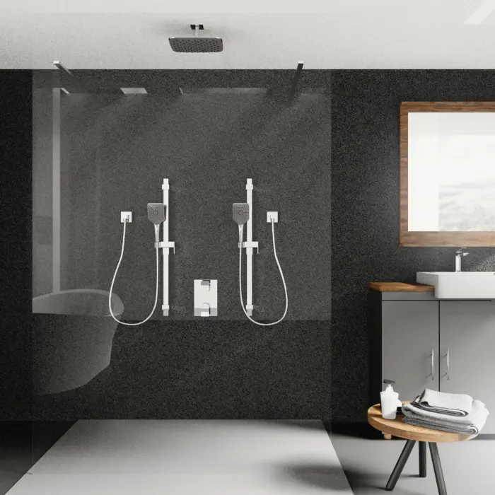 Kit: Shower Faucet for Two - Trim for Thermostatic 3-way Diverter Valve