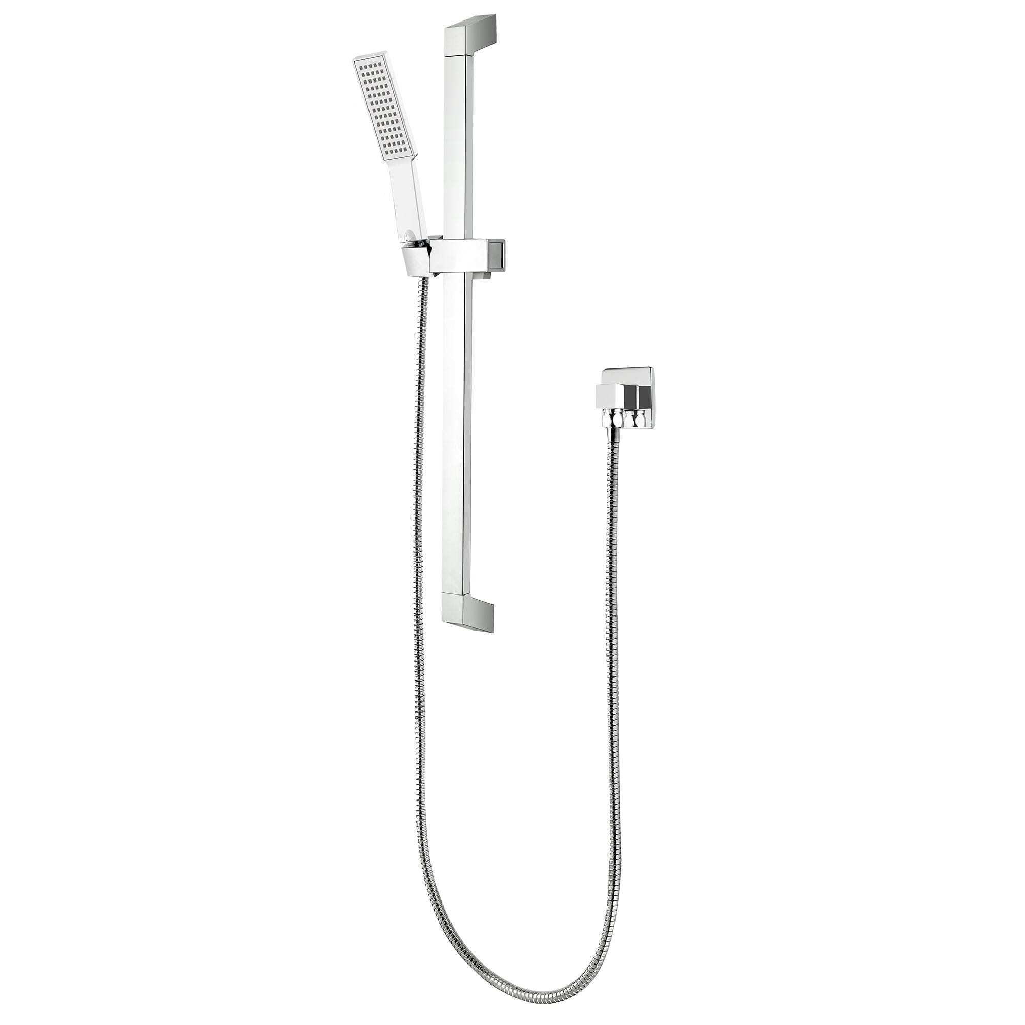 Sliding Bar with Hand Shower Kit, Water Supply Elbow and Flexible Hose