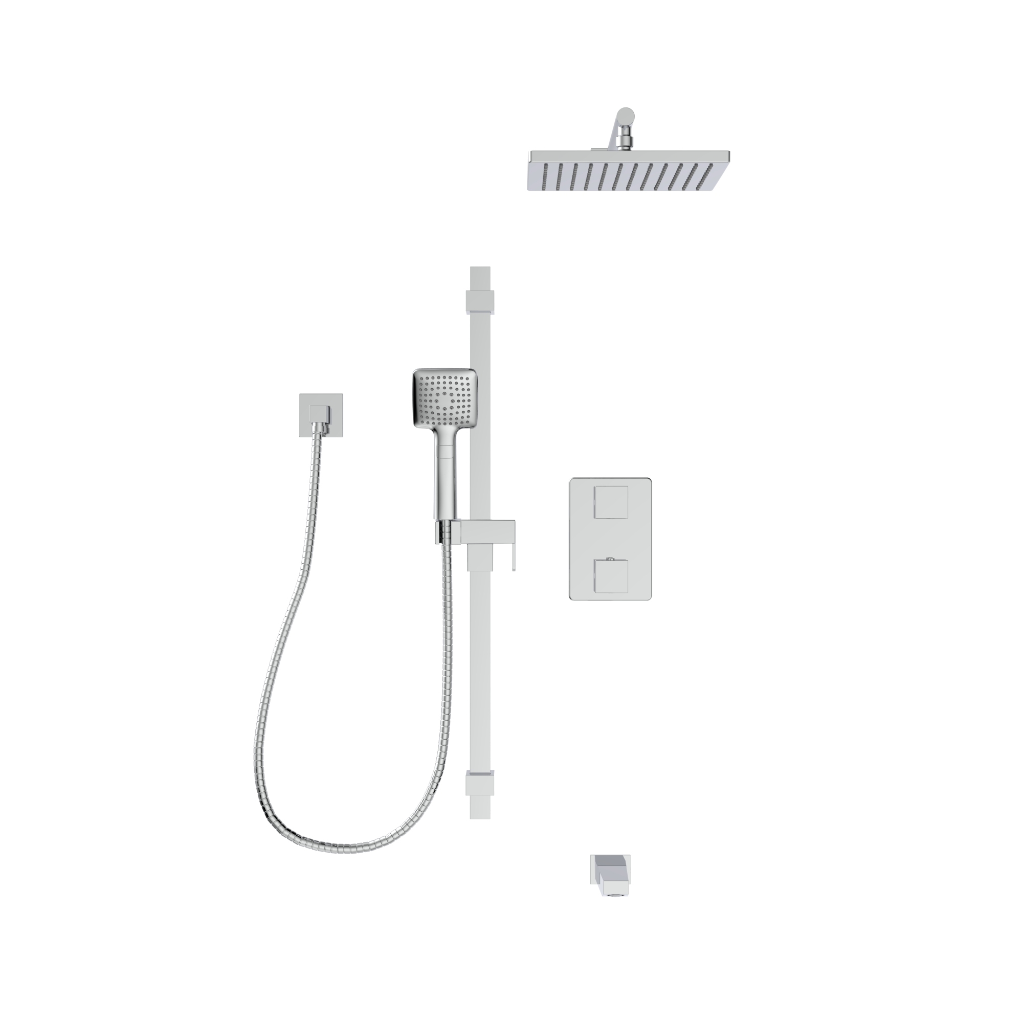 Kit: Bathtub / Shower Faucet - Trim for Thermostatic 3-way Diverter Valve