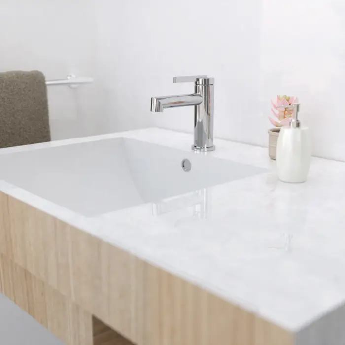 Robinet pour lavabo de salle de bain avec contrôle de volume