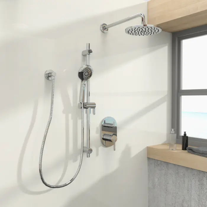 Kit : Robinet pour douche – Garniture de valve à pression équilibrée / déviatrice 2 voies (P)