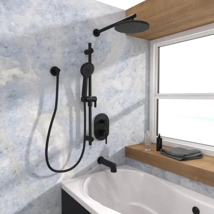 Kit : Robinet de bain/douche – Garniture de valve thermostatique / pression équilibrée / déviatrice 3 voies