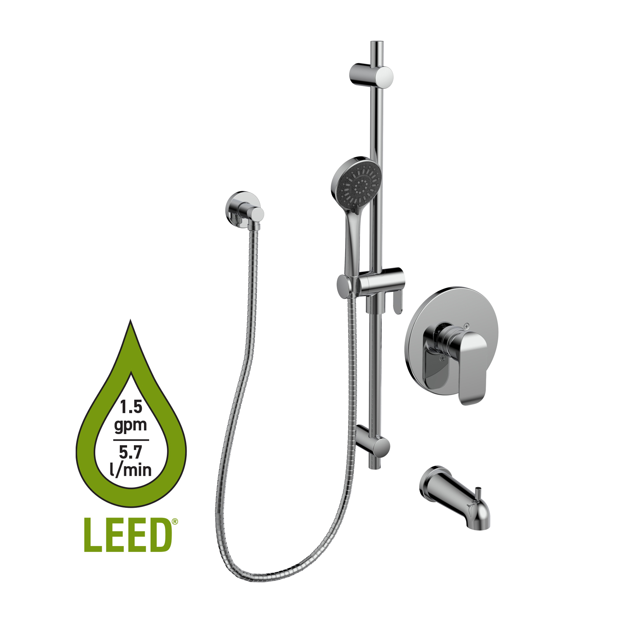 Kit: Bathtub / Shower Faucet (T/P) – Trim for Thermostatic Pressure Balanced Valve with Volume Control