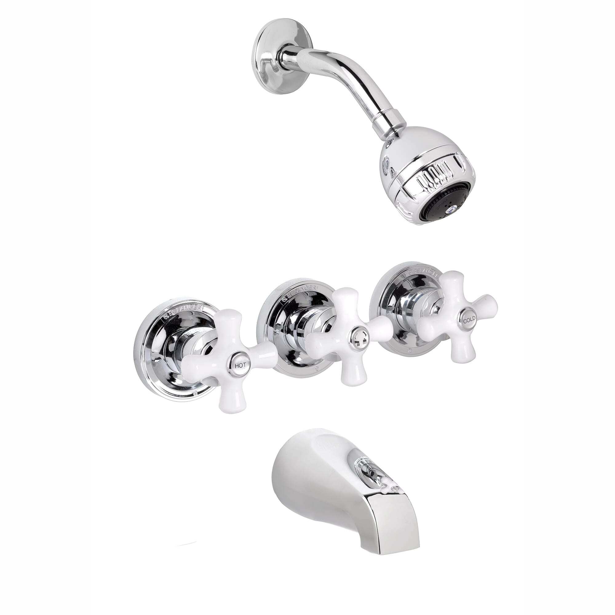 Robinet pour baignoire / douche - Modèle complet avec valve déviatrice