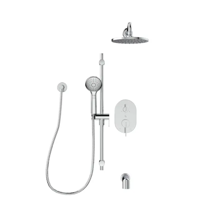 Kit : Robinet de bain/douche – Garniture de valve à pression équilibrée / déviatrice 3 voies