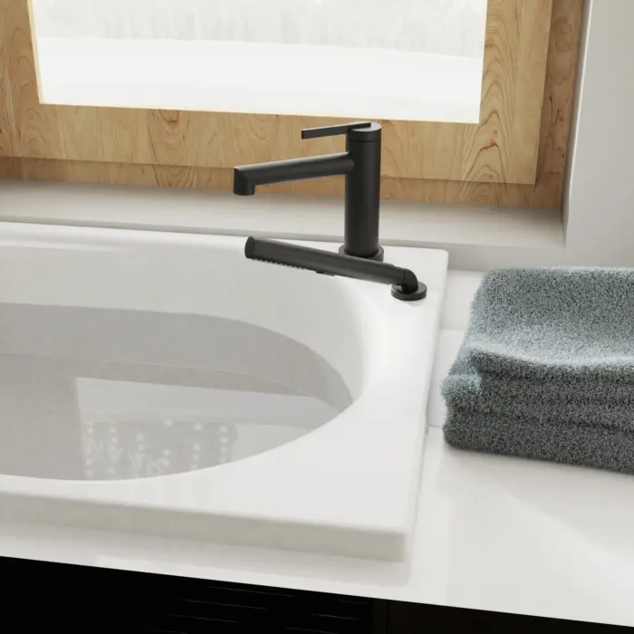 Robinet pour baignoire romaine avec pression équilibrée - modèle complet