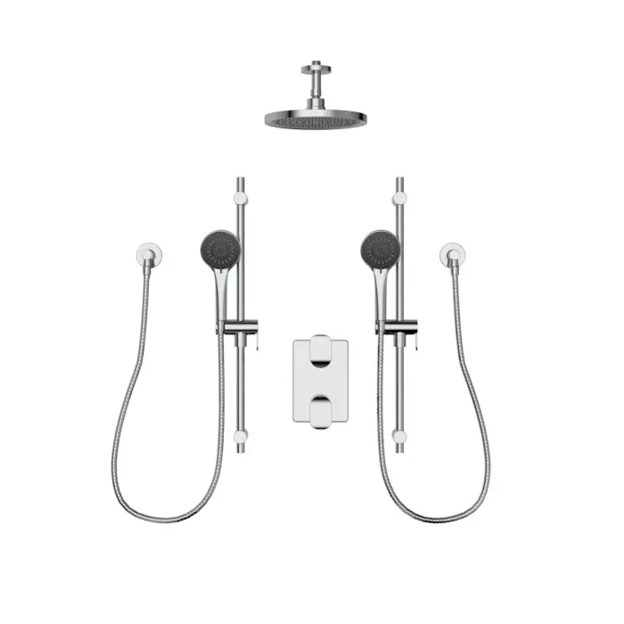 Kit: Shower Faucet for Two - Trim for Thermostatic 3-way Diverter Valve