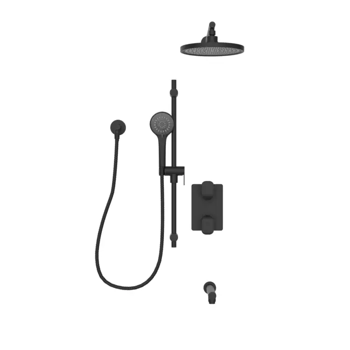 Kit : Robinet pour baignoire / douche - Garniture pour valve thermostatique, déviatrice 3 voies