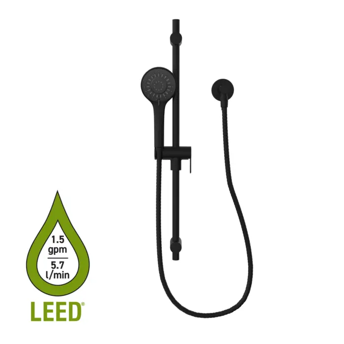 Sliding Bar with Hand Shower Kit, Water Supply Elbow and Flexible Hose