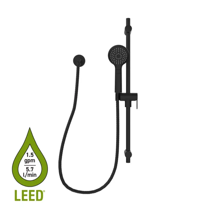 Sliding Bar with Hand Shower Kit, Water Supply Elbow and Flexible Hose