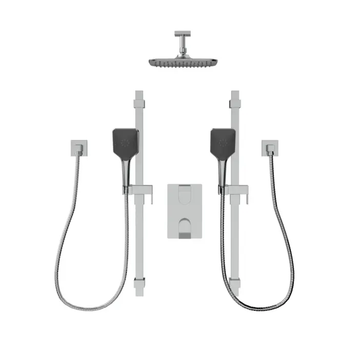 Kit: Shower Faucet for Two - Trim for Thermostatic 3-way Diverter Valve