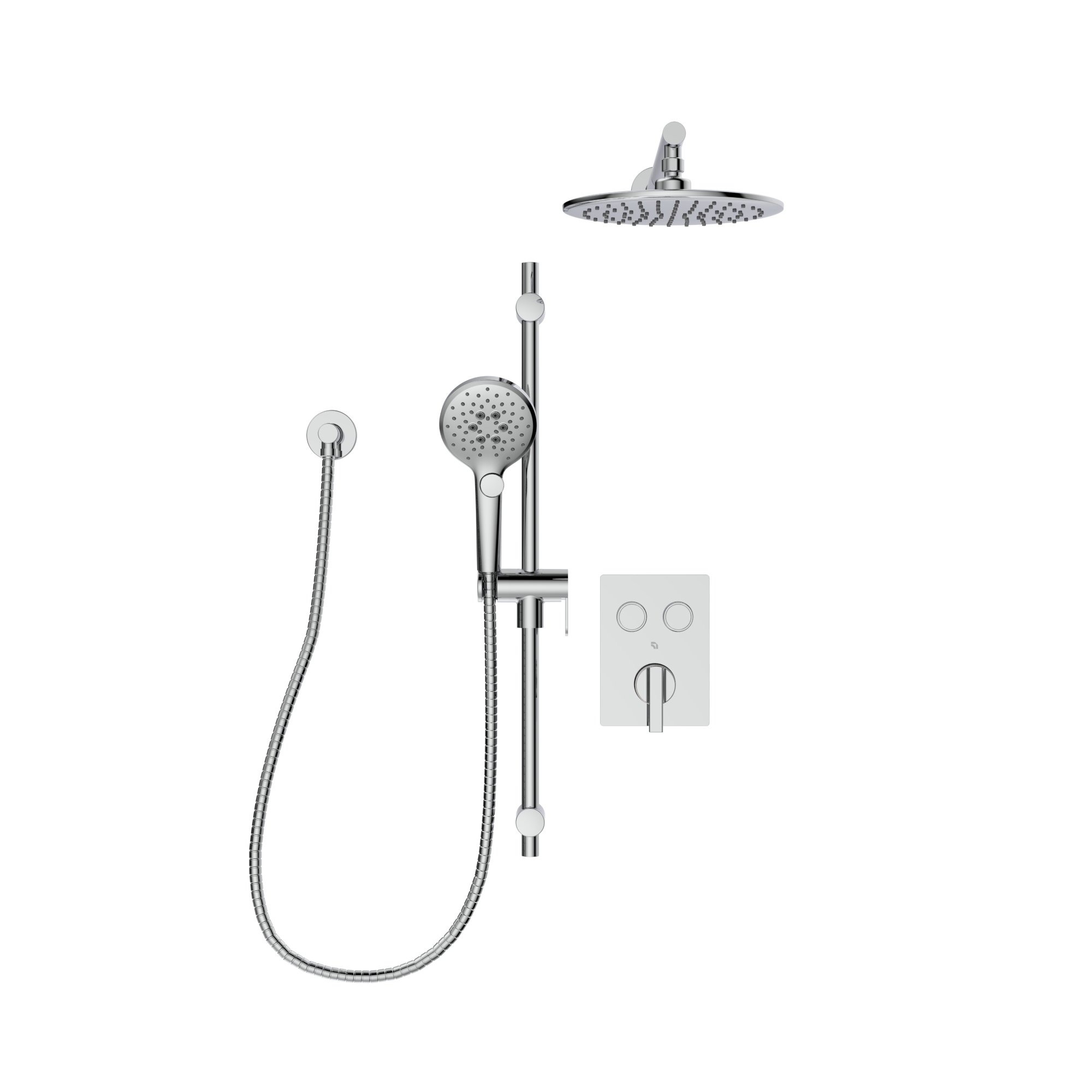 Kit : Robinet pour douche - Garniture pour valve thermostatique, déviatrice 2 voies (D/B)