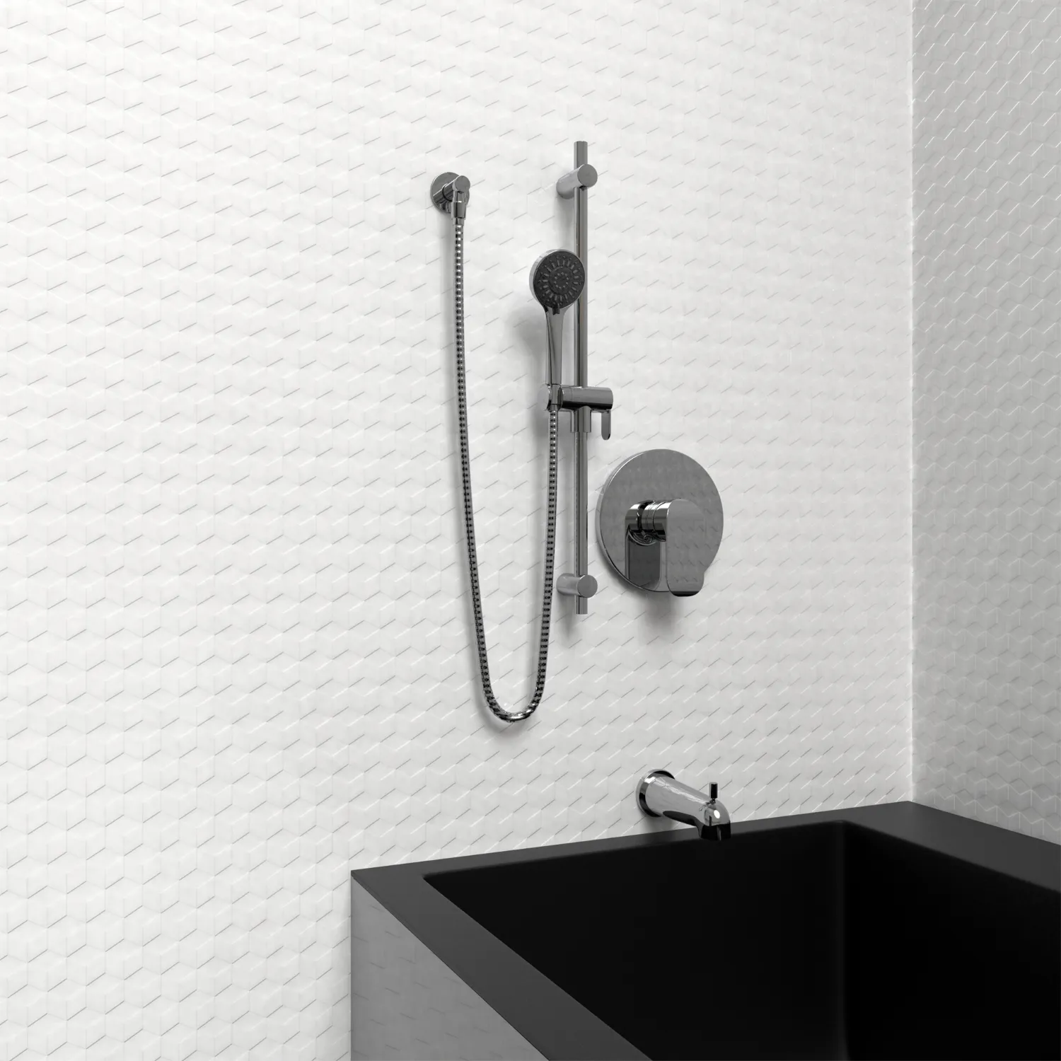 Kit: Bathtub / Shower Faucet (T/P) – Trim for Thermostatic Pressure Balanced Valve with Volume Control - KIT-KAR125TPVTCP