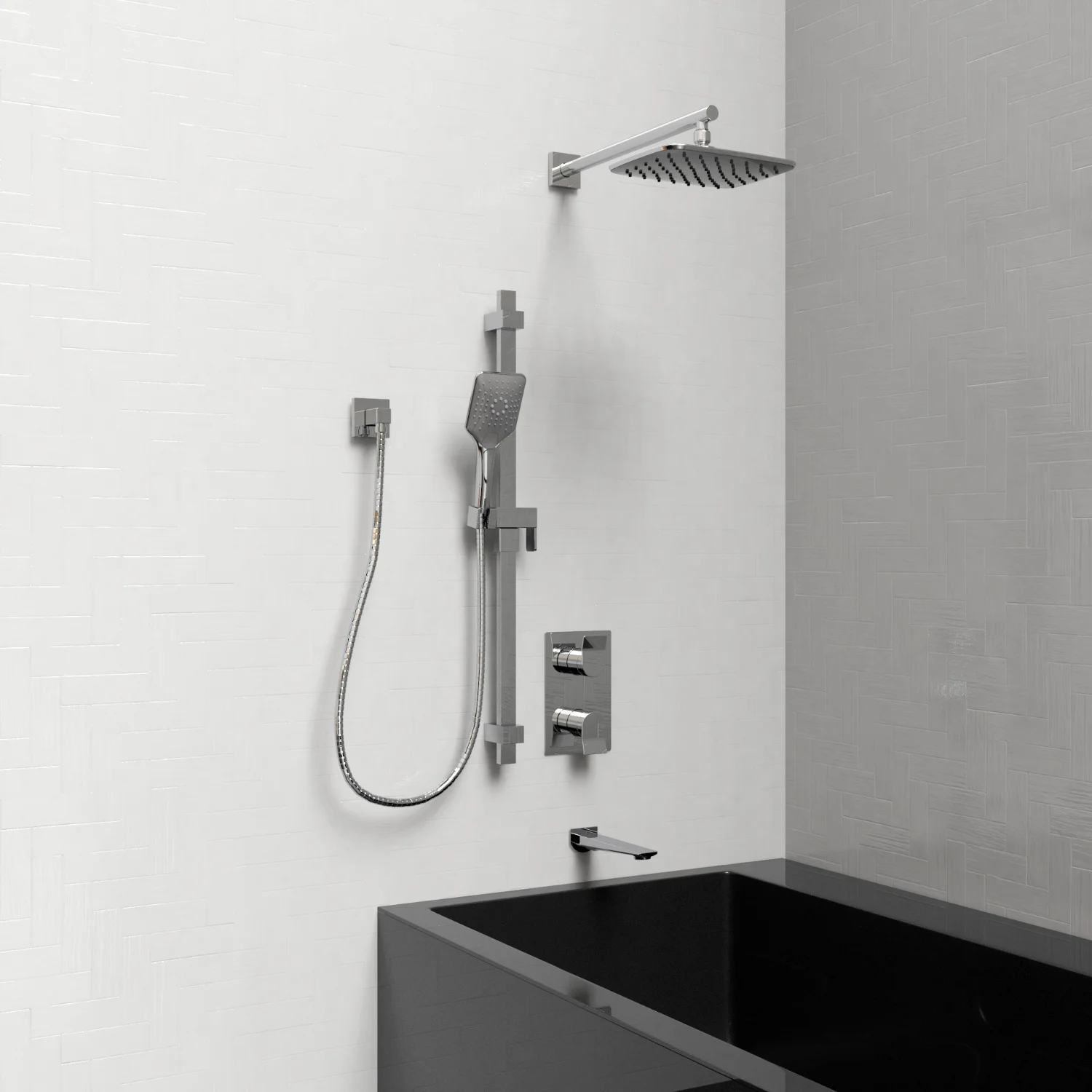 Kit: Bathtub / Shower Faucet - Trim for Thermostatic 3-way Diverter Valve - VOL160CP