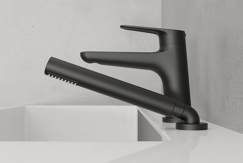 Nouveaux robinets noir mat maintenant offerts pour la collection de salle de bain Quik