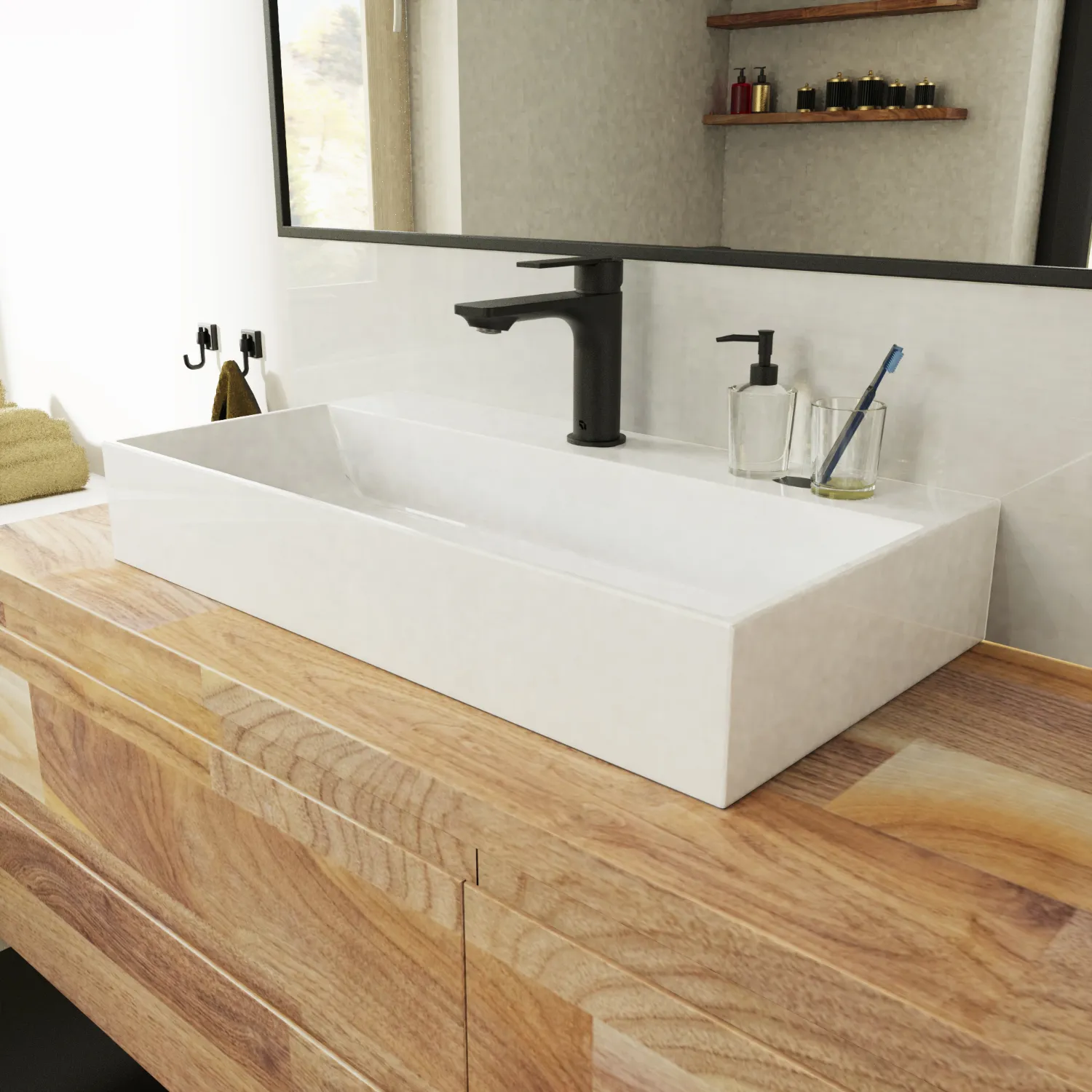 Robinet pour lavabo de salle de bain avec contrôle de volume-LIN22CMB-1000001474