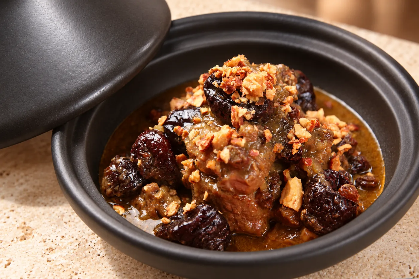 Tajine aux pruneaux et amandes, Le Carré Noir